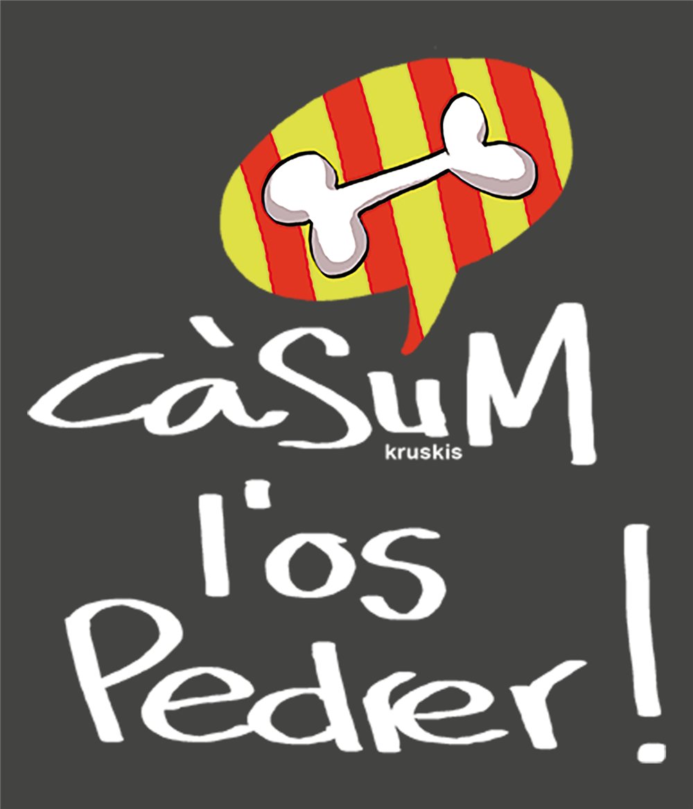 T Shirt Catalogne Casum l´Os Pedrer Manche Courte Homme