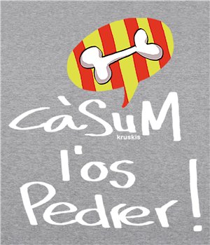 T Shirt ECO Katalonien Casum l´Os Pedrer Kurzarm Mann