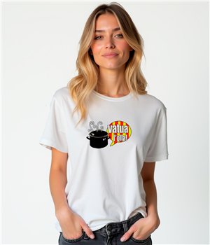 T Shirt Katalonien Vatua l´Olla Kortarmad Kvinna