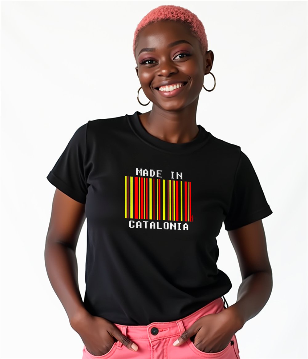 Camiseta Catalunya Made in Catalonia Manga Corta Mujer