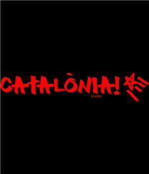 T Shirt Catalogna Catalonia Manica Corta Uomo