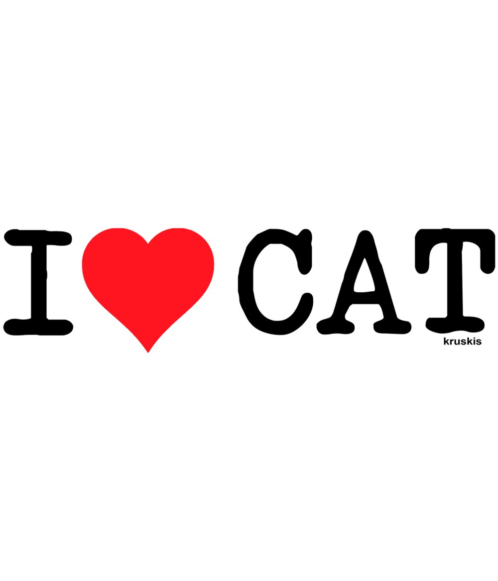 Camiseta ECO Catalunya I Love CAT Manga Corta Hombre