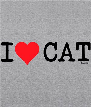 Sweat a Capuche Catalogne I Love CAT Unisex