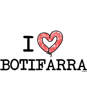 T Shirt Katalonia I Love Botifarra Krotki Rekaw Czlowiek