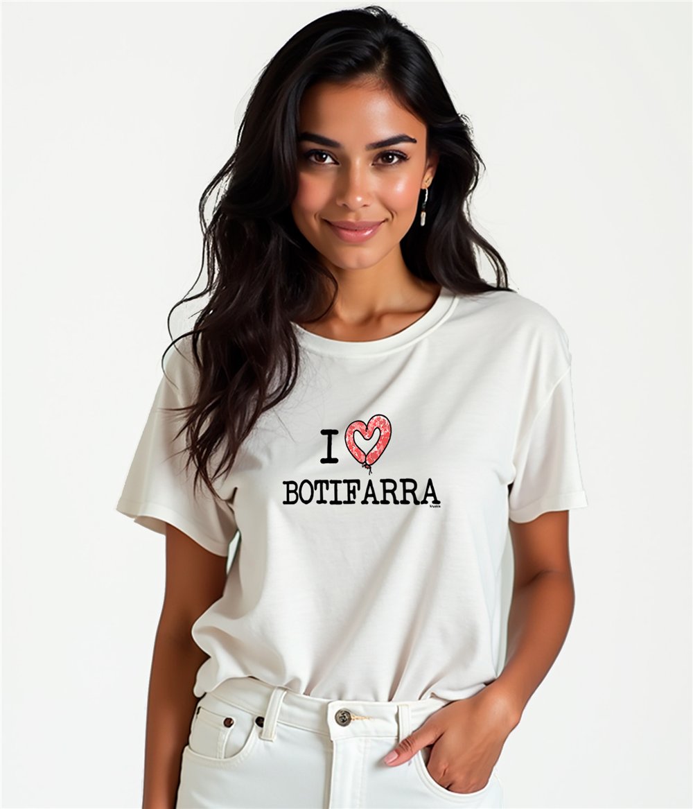 Camiseta Catalunya I Love Botifarra Manga Corta Mujer