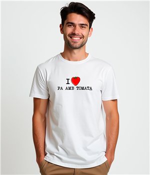 Camiseta ECO Catalunya I Love Pa amb Tomata Manga Corta Hombre