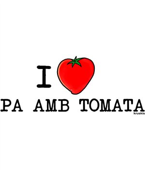 Samarreta ECO Catalunya I Love Pa amb Tomata Maniga Curta Home