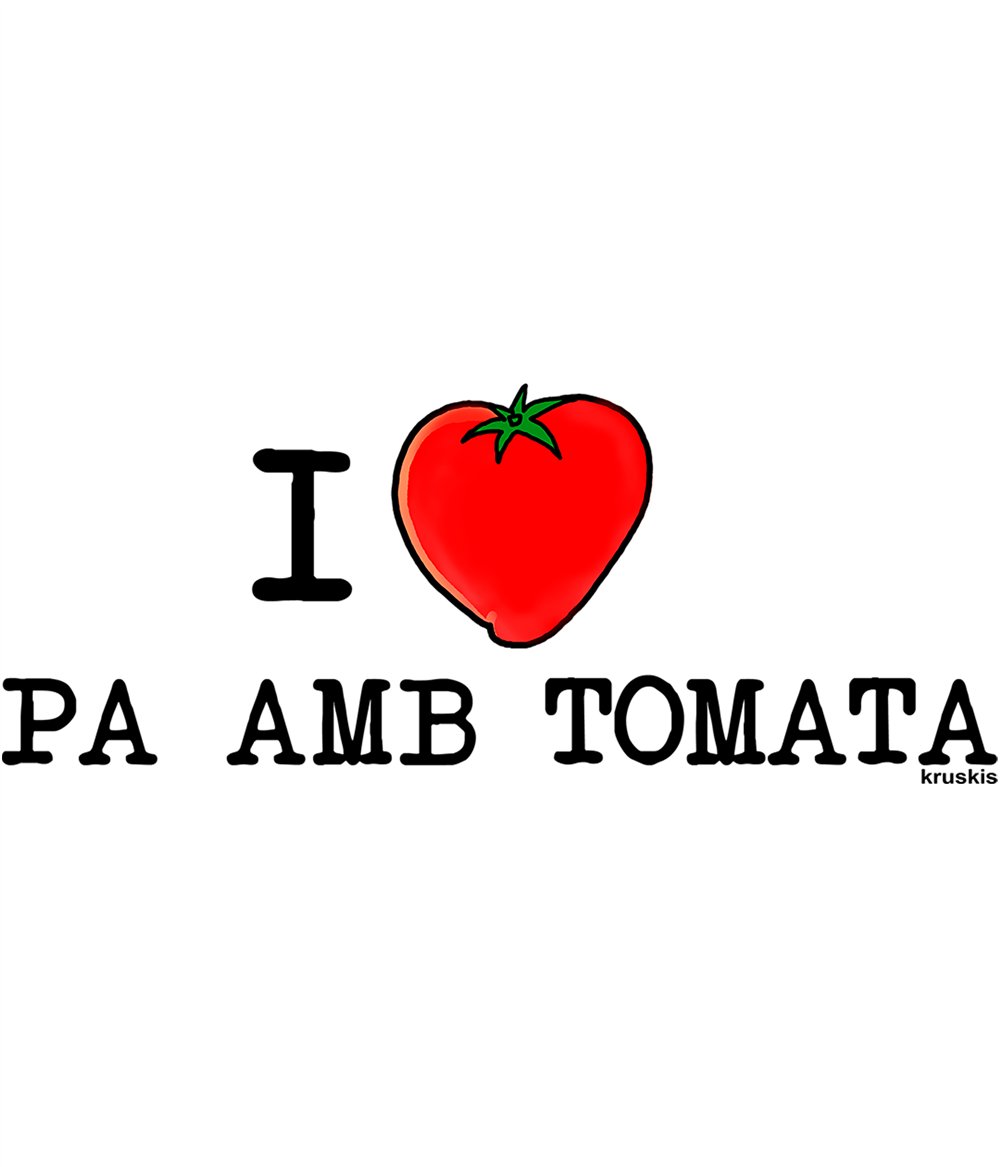 Samarreta ECO Catalunya I Love Pa amb Tomata Maniga Curta Home