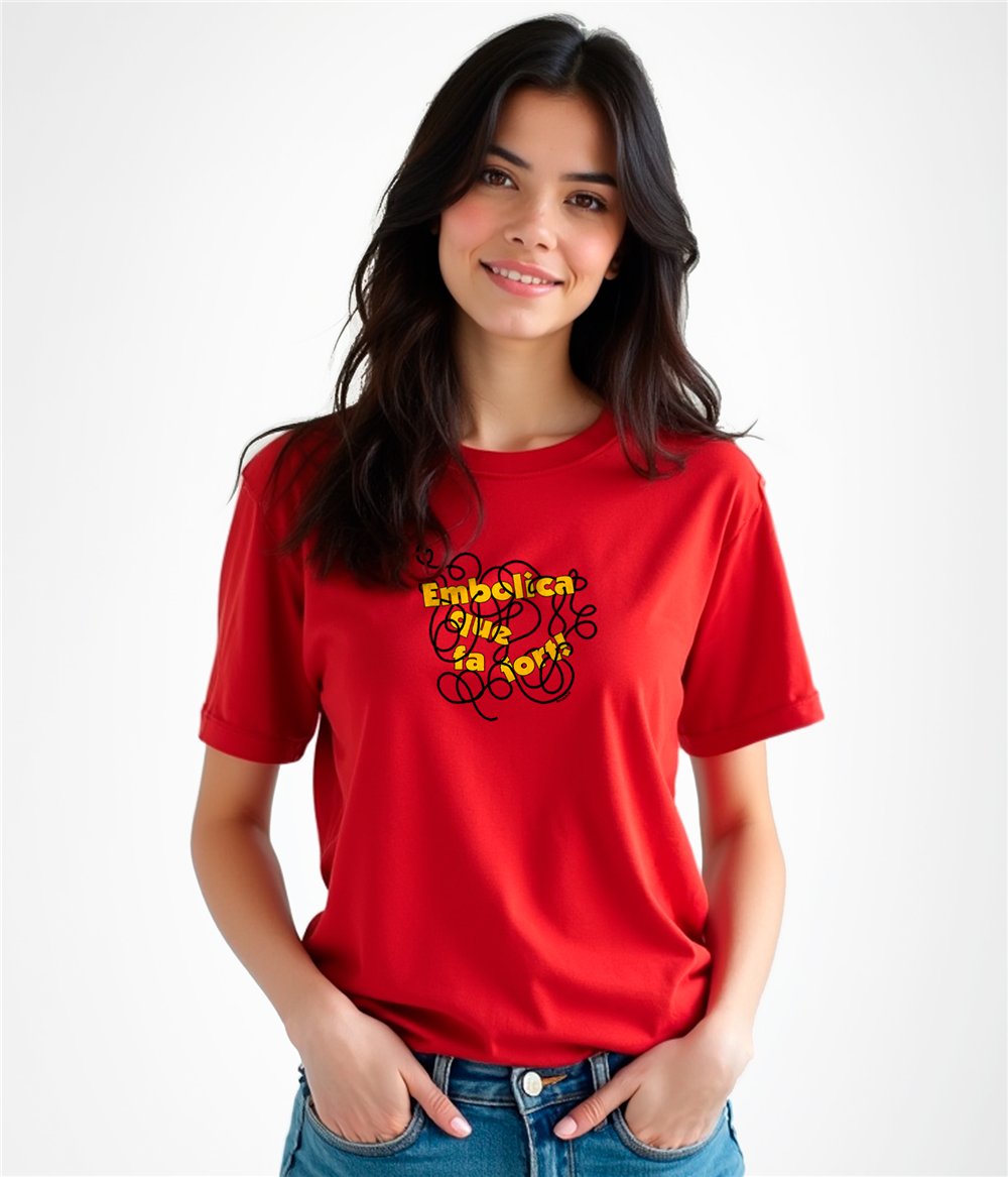 Camiseta Catalunya Embolica Que Fa Fort Manga Corta Mujer