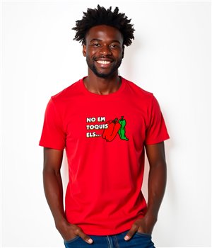 T Shirt Katalonia No Em Toquis els Pebrots Krotki Rekaw Czlowiek