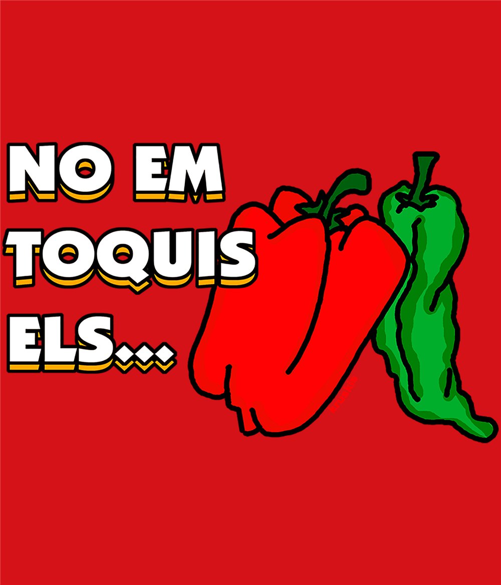 T Shirt Katalonia No Em Toquis els Pebrots Krotki Rekaw Czlowiek