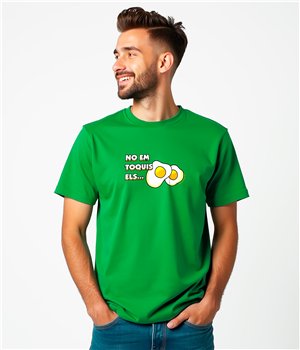 T Shirt Katalonia No Em Toquis els Ous Krotki Rekaw Czlowiek