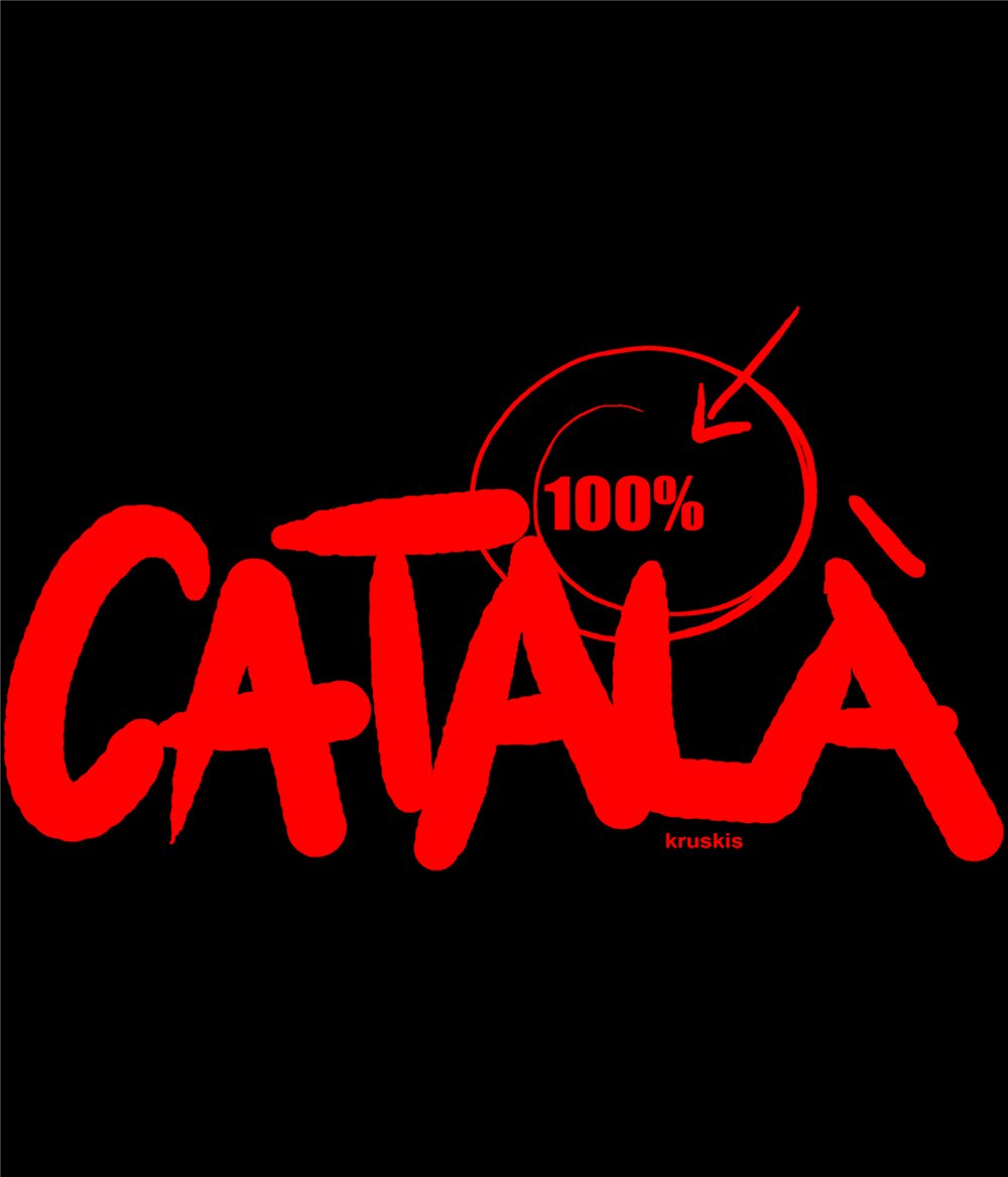 Samarreta Catalunya 100% Catala Maniga Curta Home
