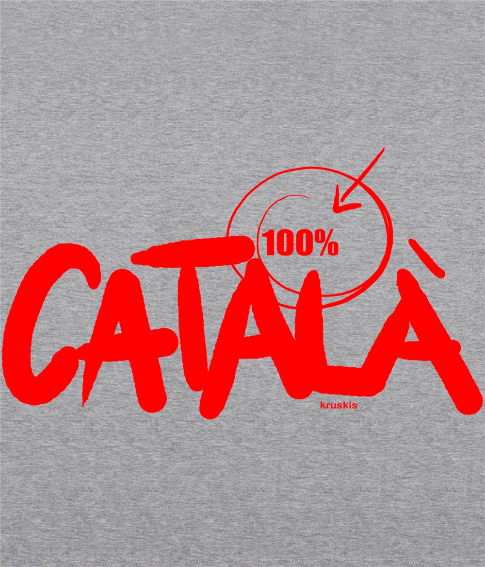 Camiseta ECO Catalunya 100% Catala Manga Corta Hombre