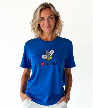 Camiseta Catalunya I Love Girona Manga Corta Mujer