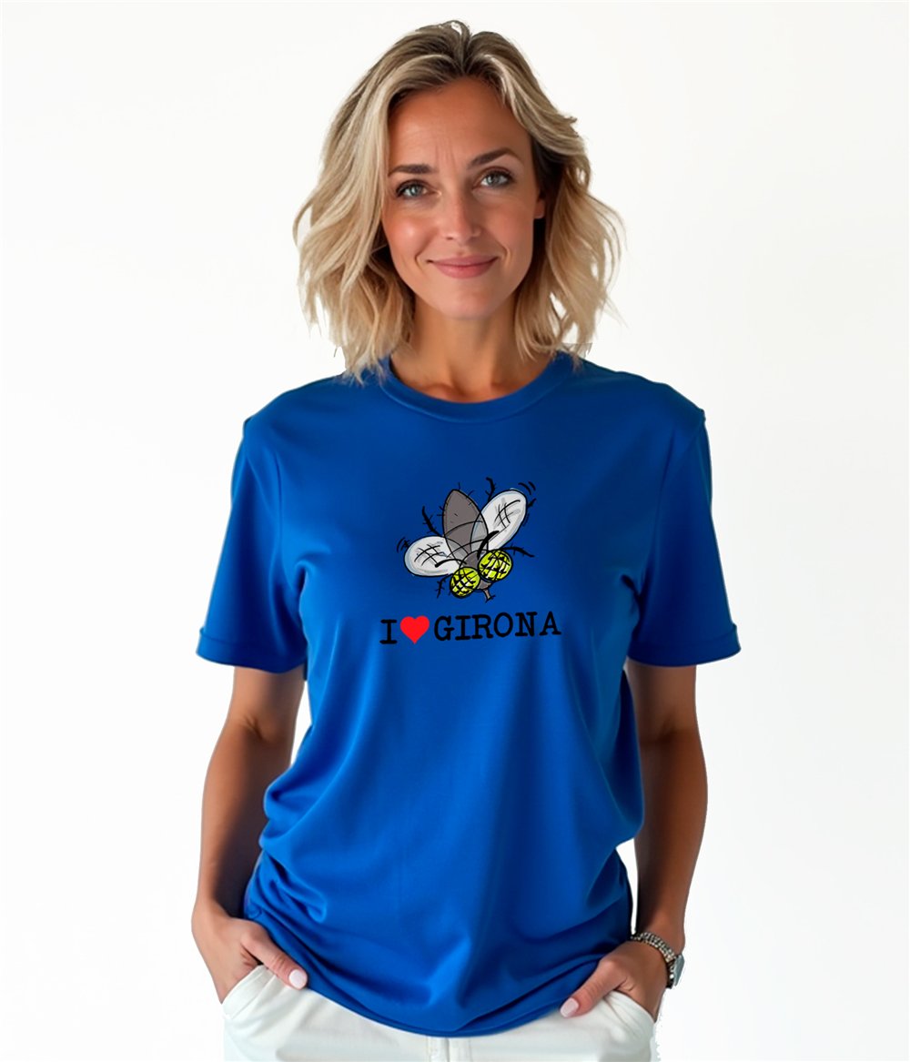 Camiseta Catalunya I Love Girona Manga Corta Mujer