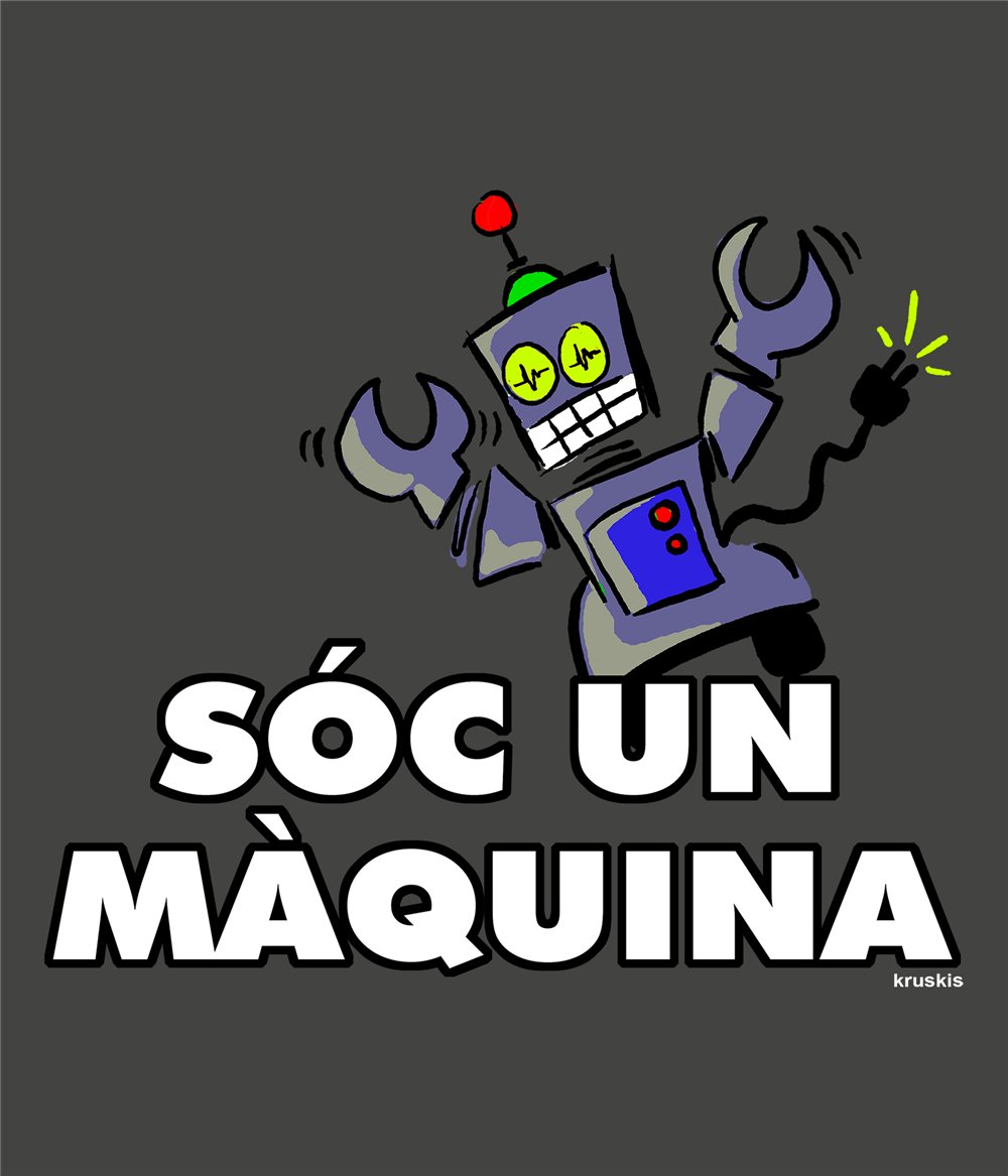 T Shirt Katalonien Soc un Maquina Kortarmad Man