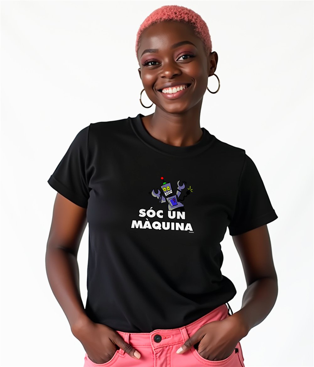 Camiseta Catalunya Soc un Maquina Manga Corta Mujer