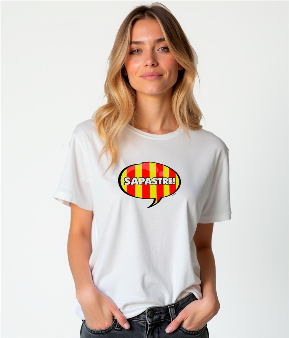 Camiseta Catalunya Sapastre Manga Corta Mujer