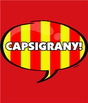 T Shirt Katalonien Capsigrany Kurzarm Mann