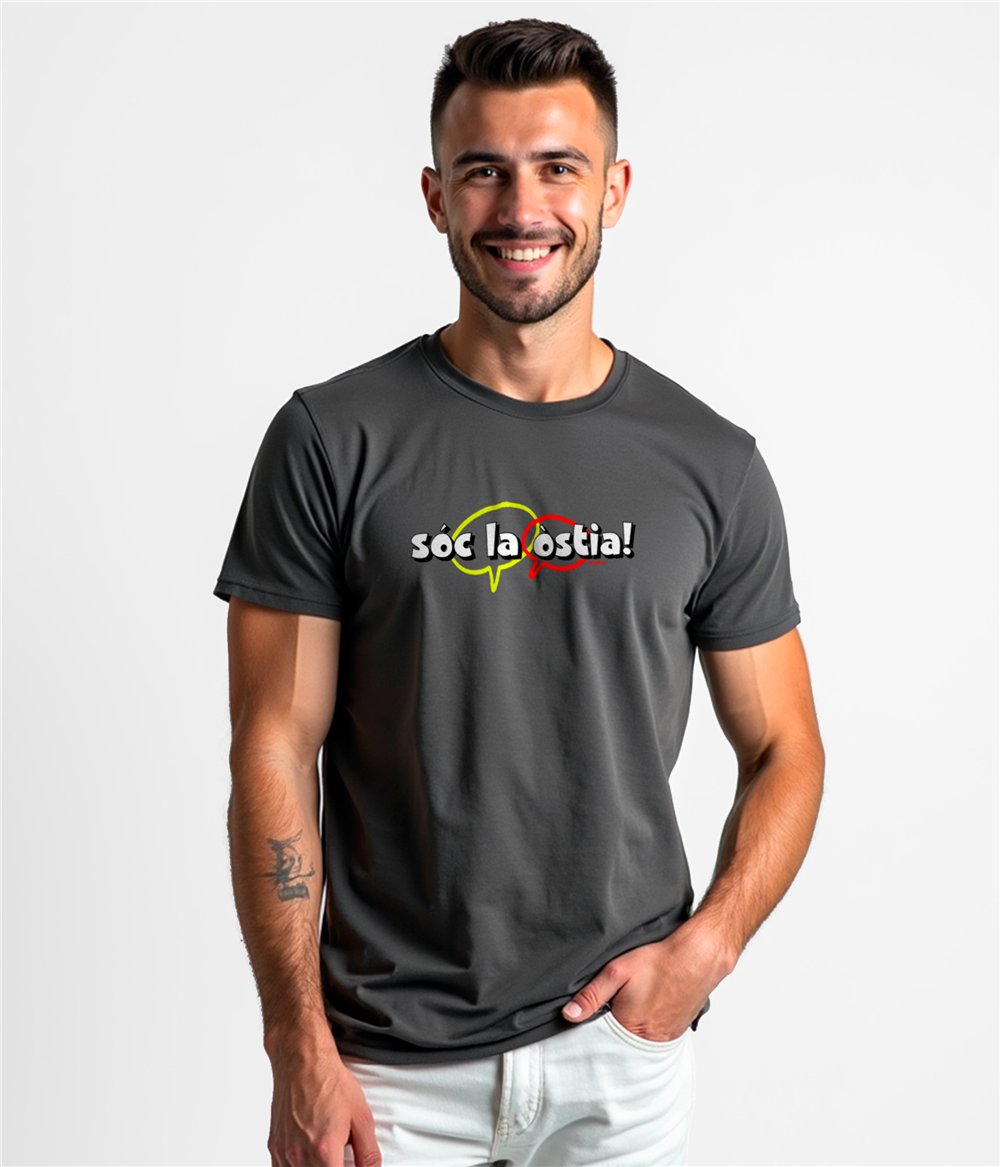 T Shirt Katalonia Soc la ostia Krotki Rekaw Czlowiek