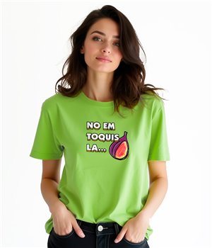 T Shirt Katalonia No em Toquis la Figa Kortki Rekaw Kobieta