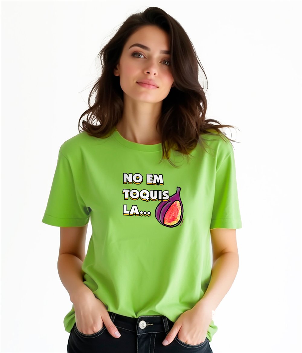 T Shirt Catalogna No em Toquis la Figa Manica Corta Donna