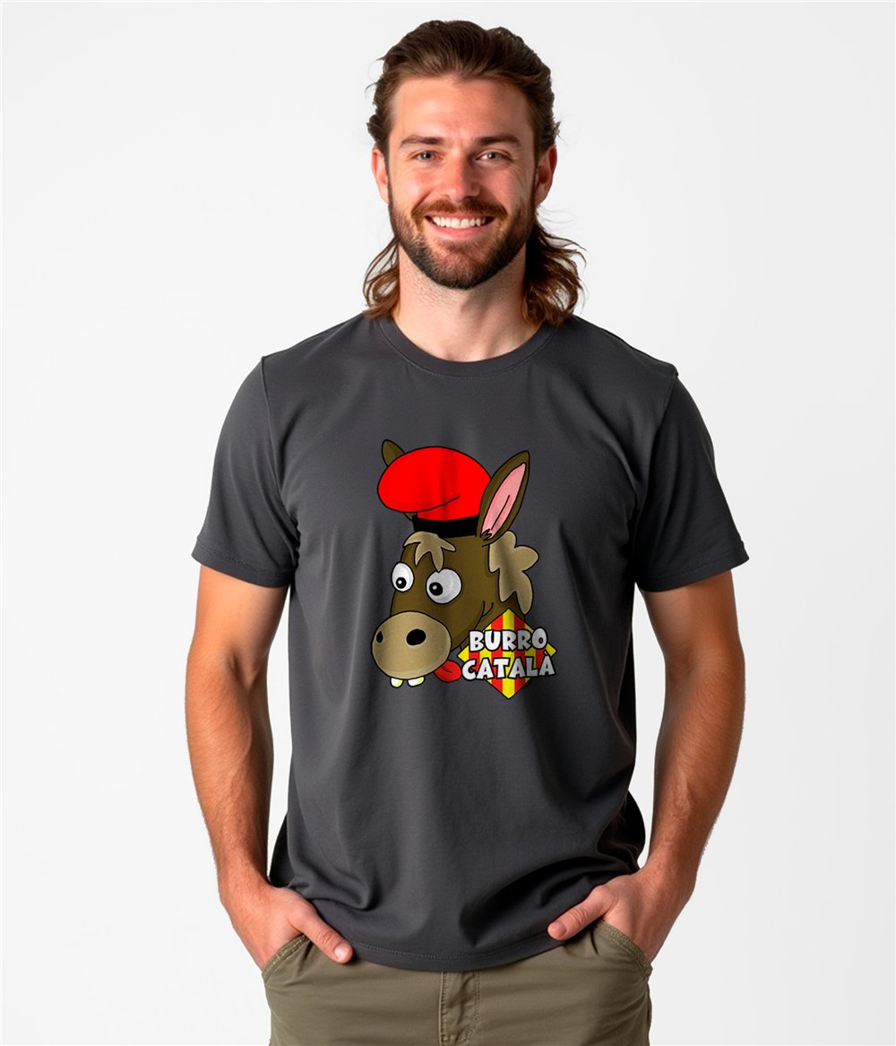 Camiseta Catalunya Burro Catala Manga Corta Hombre