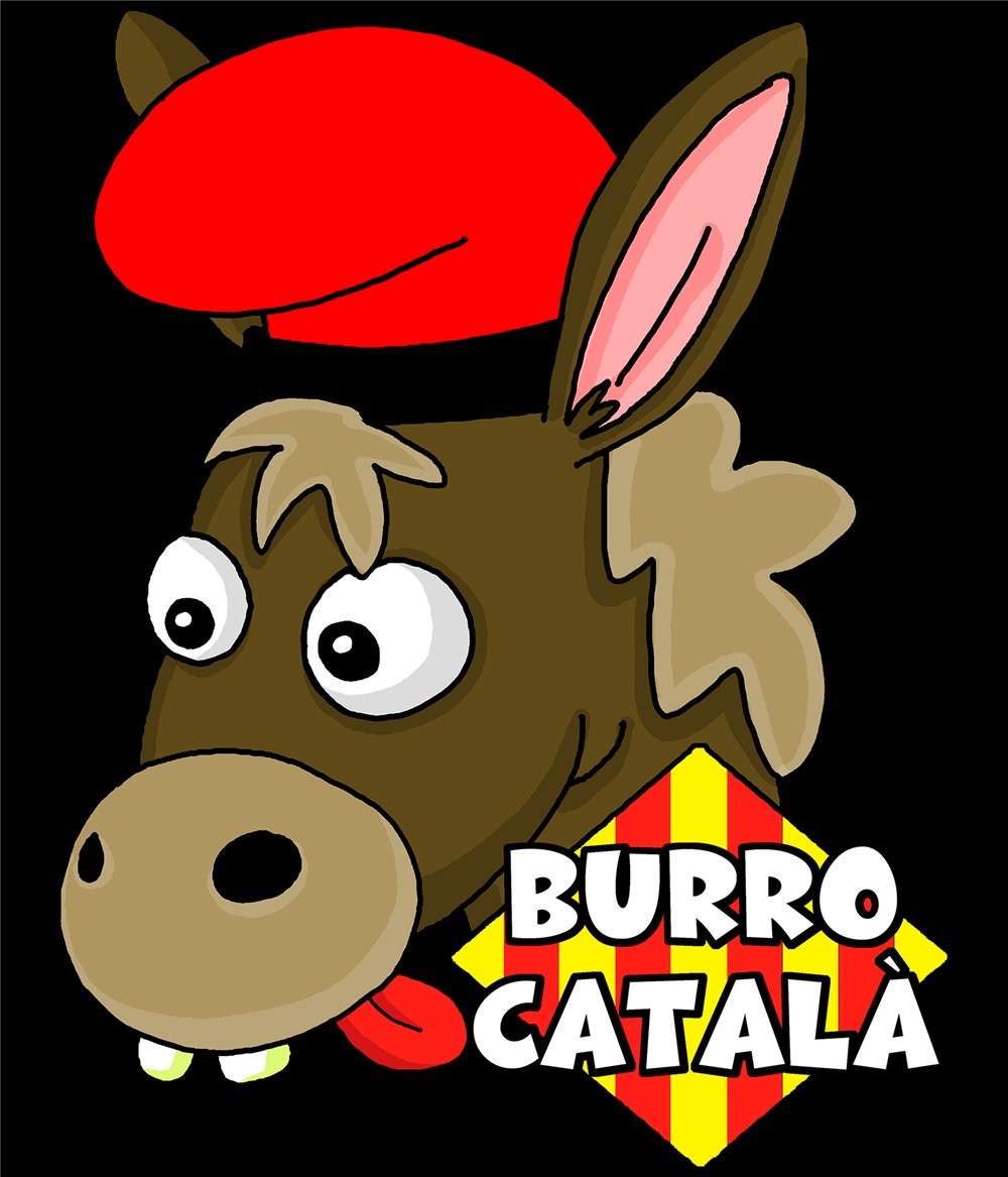 Camiseta Catalunya Burro Catala Manga Corta Mujer
