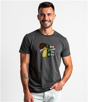 T Shirt Katalonien Gat com un Cep Kortarmad Man