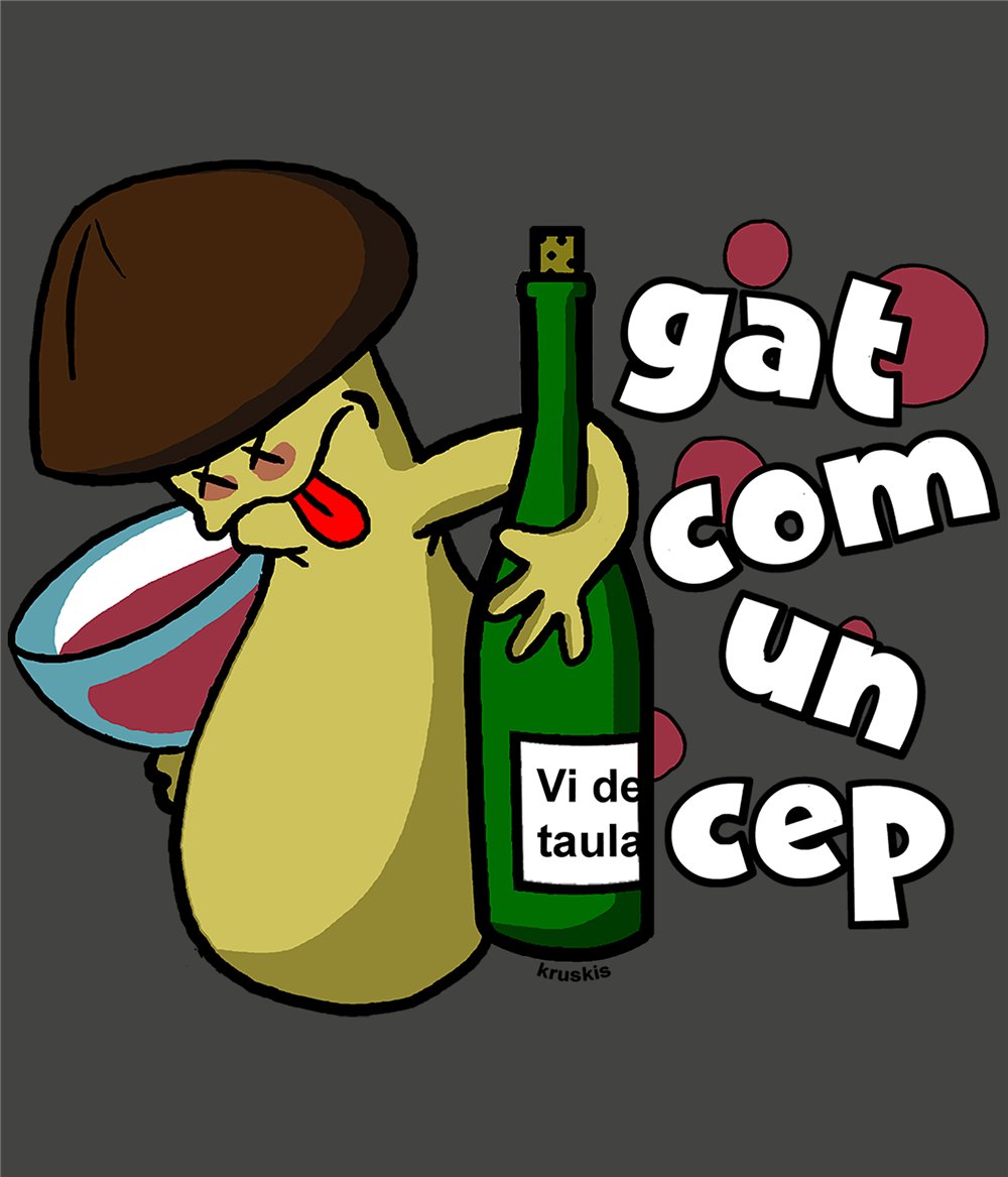 Camiseta Catalunya Gat com un Cep Manga Corta Hombre