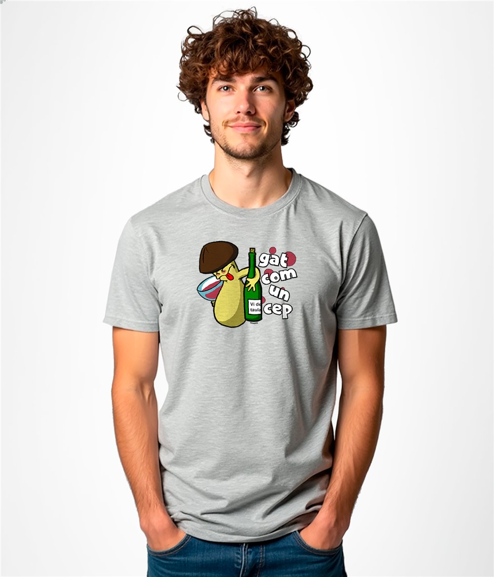 Camiseta ECO Catalunya Gat com un Cep Manga Corta Hombre