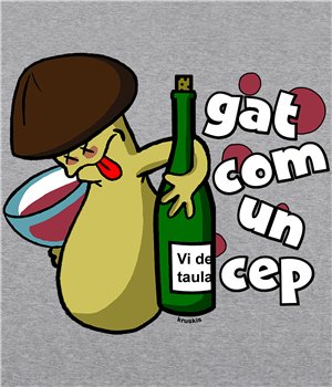Samarreta ECO Catalunya Gat com un Cep Maniga Curta Home