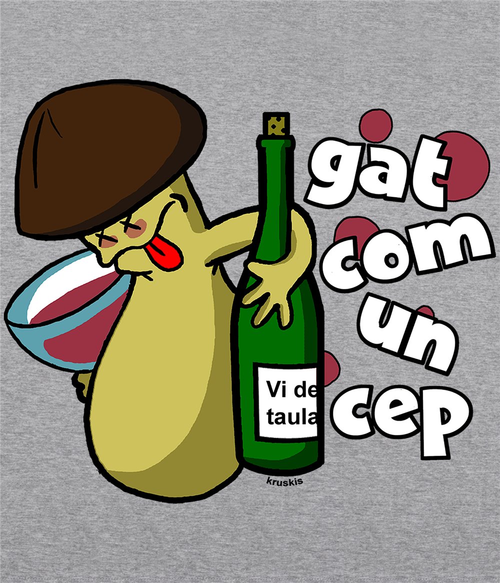 Camiseta ECO Catalunya Gat com un Cep Manga Corta Hombre