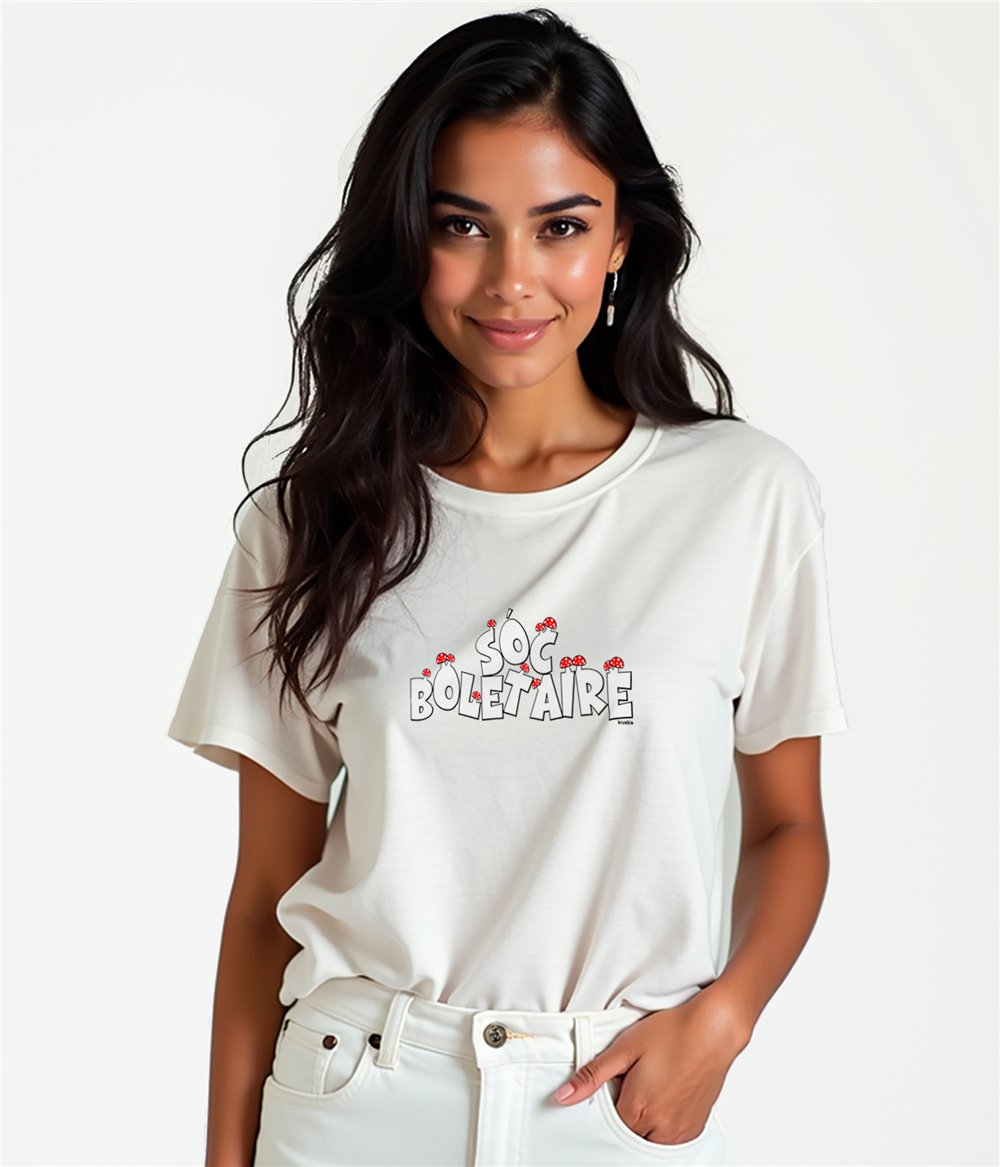 T Shirt Katalonien Soc Boletaire Kortarmad Kvinna