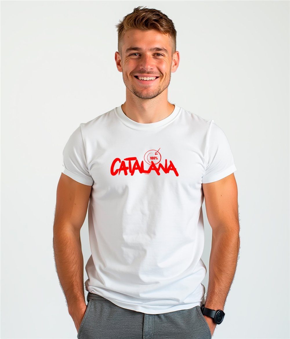T Shirt Catalogna 100 % Catalana Manica Corta Uomo