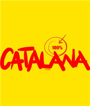 T Shirt Catalogna 100 % Catalana Manica Corta Uomo