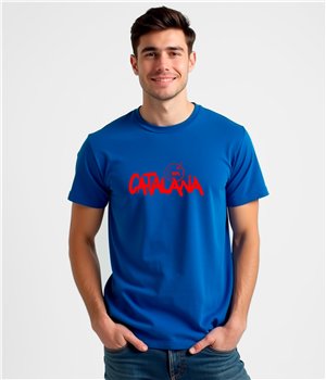 T Shirt Katalonia 100 % Catalana Krotki Rekaw Czlowiek