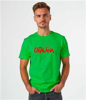 Camiseta Catalunya 100 % Catalana Manga Corta Hombre