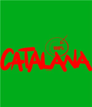 T Shirt Katalonia 100 % Catalana Krotki Rekaw Czlowiek
