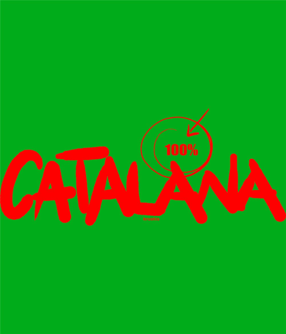 T Shirt Catalogna 100 % Catalana Manica Corta Uomo