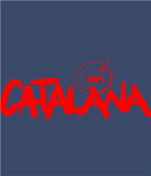 T Shirt Katalonia 100 % Catalana Krotki Rekaw Czlowiek