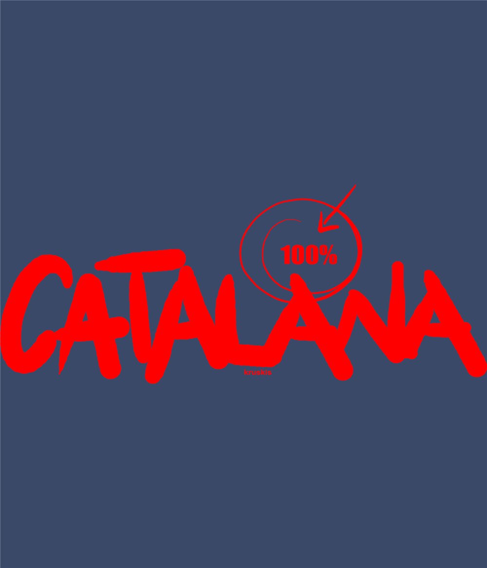 T Shirt Catalogna 100 % Catalana Manica Corta Uomo