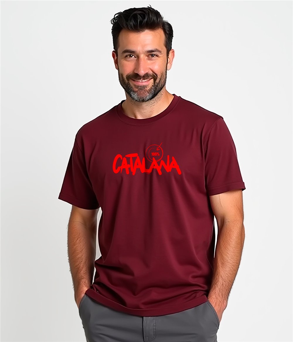 T Shirt Catalogna 100 % Catalana Manica Corta Uomo
