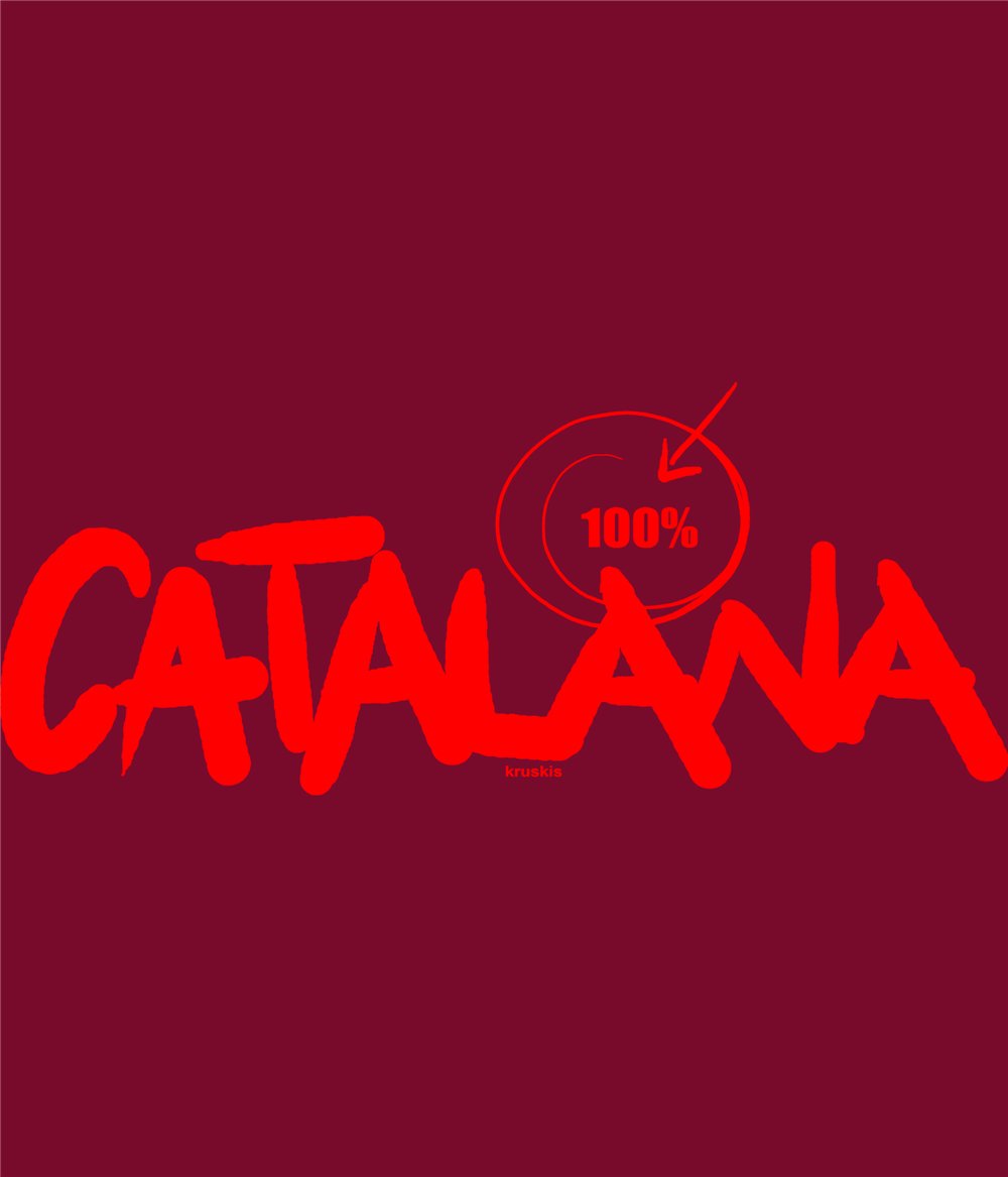 T Shirt Catalogna 100 % Catalana Manica Corta Uomo