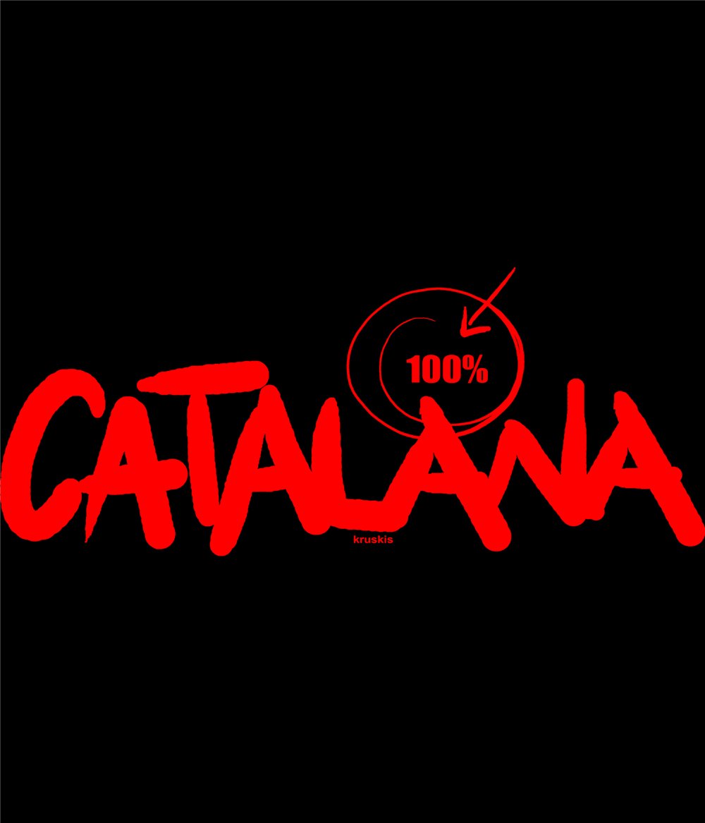 Samarreta Catalunya 100 % Catalana Maniga Curta Dona