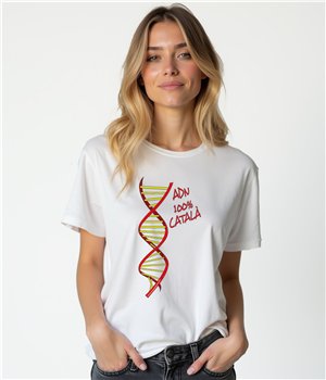 T Shirt Catalogne ADN 100x100 Catala Manche Courte Femme
