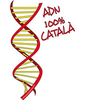 Samarreta Catalunya ADN 100x100 Catala Maniga Curta Dona