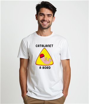T Shirt ECO Katalonia Catalanet a Bord Krotki Rekaw Czlowiek