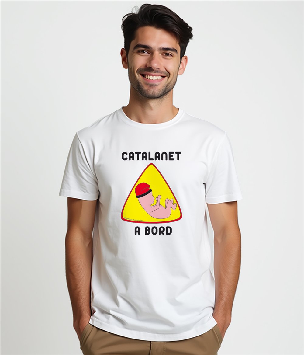 T Shirt ECO Catalogne Catalanet a Bord Manche Courte Homme